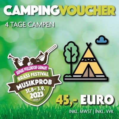 Camping Voucher Musikprob Brassfestival 2023